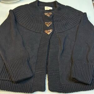 Thick cotton cardigan sweater with heart wooden buttons by Rico Valentines Day